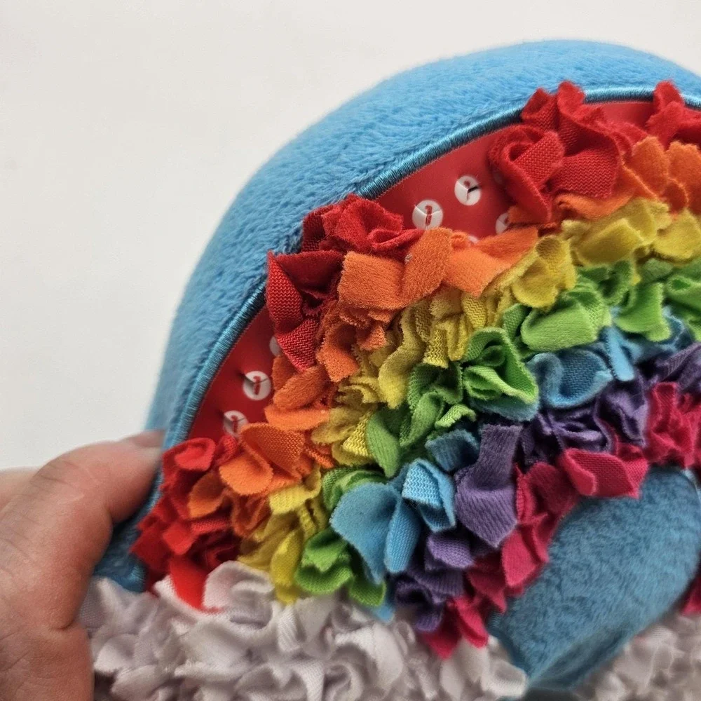 Rainbow Cloud Plush Stuffed Pillow‎ Toy Small Blue Multicolor Soft Cute Decor